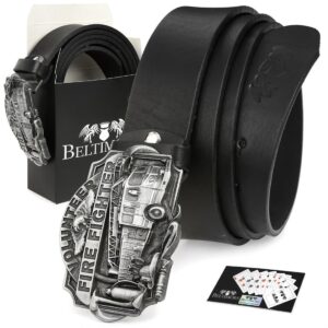 beltimore skórzany pasek męski czarny szeroki premium w25 : kolory - czarny, rozmiar pasków - r.90-105 cm