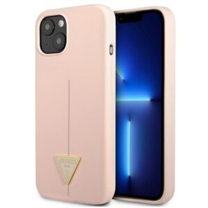 guess guhcp13msltgp iphone 13 6,1" różowy/pink hardcase silicone triangle