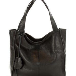 modna torebka damska skórzany shopper bag - marco mazzini portofino max czarny