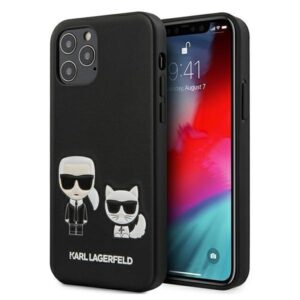 karl lagerfeld klhcp12mpcuskcbk iphone 12/12 pro 6,1" czarny/black hardcase ikonik karl & choupette
