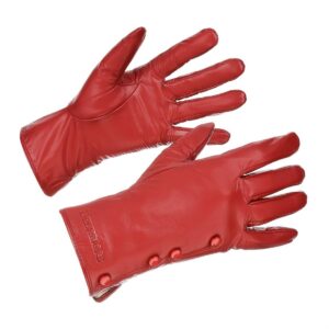 rękawiczki skórzane damskie czerwone polar l/xl beltimore k26