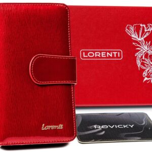 portfel damski na karty z lakierowanej skóry — lorenti
