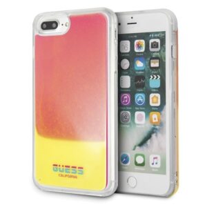 guess guhci8lglcpi iphone 7/8 plus różowy/pink hard case california glow in the dark