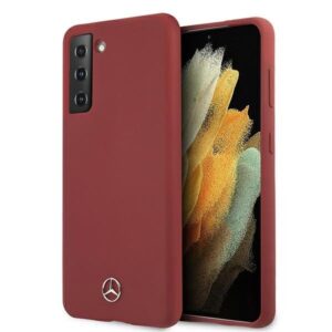 mercedes mehcs21ssilre s21 g991 czerwony/red hardcase silicone line