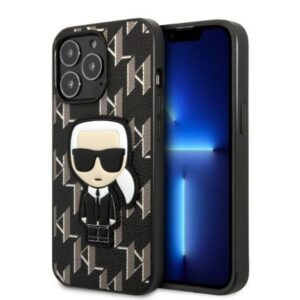 karl lagerfeld klhcp13lpmnikbk iphone 13 pro / 13 6,1" hardcase czarny/black monogram ikonik patch
