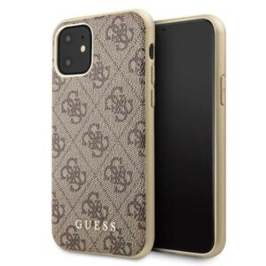 guess guhcn61g4gb iphone 11 6,1" / xr brązowy/brown hard case 4g collection