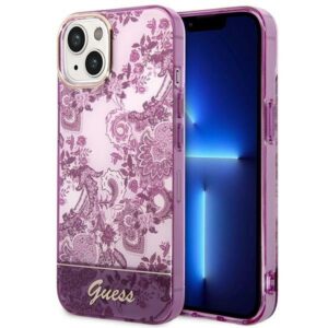 guess guhcp14shgplhf iphone 14 6,1" fuksja/fuschia hardcase porcelain collection