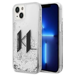 karl lagerfeld klhcp14mlbklcs iphone 14 plus 6,7" srebrny/silver hardcase liquid glitter big kl