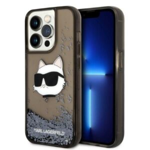 karl lagerfeld klhcp14llnchck iphone 14 pro 6,1" czarny/black hardcase glitter choupette head