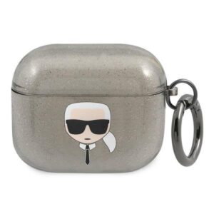 karl lagerfeld kla3ukhgk airpods 3 cover czarny/black glitter karl`s head