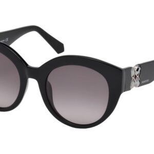 damskie okulary przeciwsłoneczne swarovski model sk-0140-01b (szkło/zausznik/mostek) 52/22/140 mm)