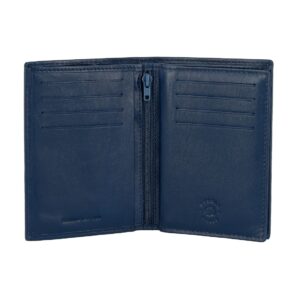 nuvola pelle mens vertical wallet in soft leather male purse credit card holder and inner zip pocket