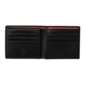 nuvola pelle mens wallet small slim in genuine leather with id window and 9 credit card slots
