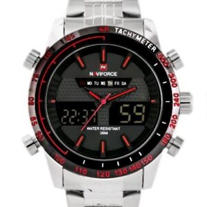 zegarek męski naviforce - convair - dual time + box (zn014c)