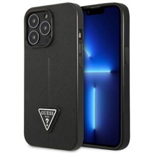 guess guhcp13lpsatlk iphone 13 pro / 13 6,1" czarny/black hardcase saffianotriangle logo