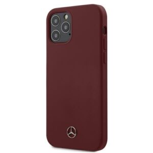 mercedes mehcp12msilre iphone 12/12 pro 6,1" czerwony/red hardcase silicone line
