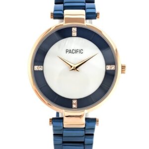 zegarek damski pacific x6119 - blue / rosegold (zy624c)