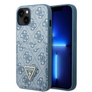 guess guhcp13mp4tpb iphone 13 6,1" niebieski/blue hardcase 4g triangle logo cardslot