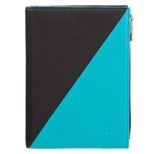 dudu travel passport rfid wallet document holder in leather with side zip suitable block notes a6
