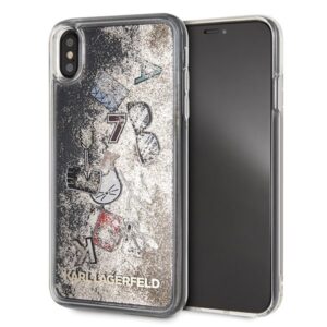karl lagerfeld klhci65ksicgo iphone xs max złoty/gold hard case iconic liquid glitter