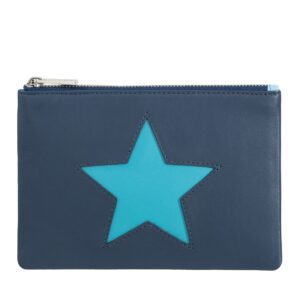 dudu mini clutch bag purse wallet for women in leather with star and zip for keys makeup smartphone