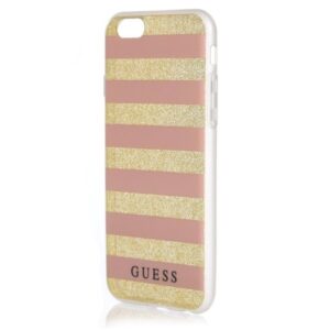 guess guhcp6stgpi iphone 6/6s pink hardcase ethnic chic stripes 3d