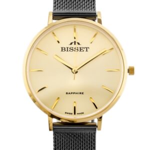 zegarek damski bisset bsbf32 (zb581j) - szafirowe szkło