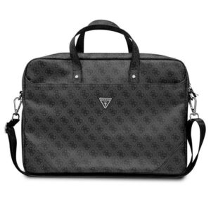 guess torba gucb15p4tk 16" czarny/ black saffiano 4g triangle logo