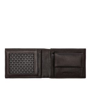 nuvola pelle small mens wallet minimalist in soft leather with coin pocket id window folded money cash