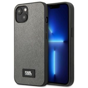 karl lagerfeld klhcp13ssfmp2dg iphone 13 mini 5,4" hardcase srebrny/silver saffiano plaque