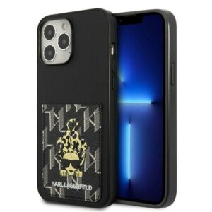 karl lagerfeld klhcp13xcancnk iphone 13 pro max 6,7" hardcase czarny/black karlimals cardslot