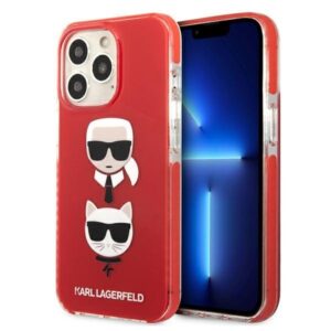 karl lagerfeld klhcp13ltpe2tr iphone 13 pro / 13 6,1" hardcase czerwony/red karl&choupette head