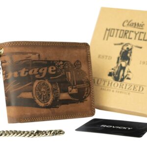 skórzany męski portfel classic motorcycles n992c-vin-s