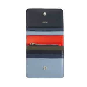 dudu ladies card purse small wallets for women in genuine leather colored 8 card slots inner zipper coin pocket