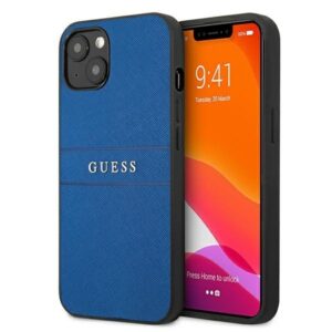 guess guhcp13spsasbbl iphone 13 mini 5,4" niebieski/blue saffiano strap