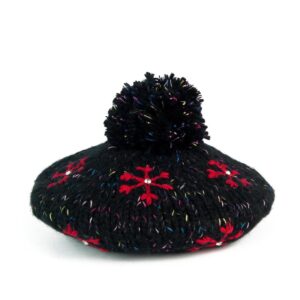 czapka w śnieżynki-gwiazdeczki