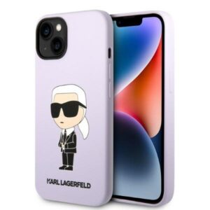 karl lagerfeld klhcp14msnikbcu iphone 14 plus 6,7" hardcase purpurowy/purple silicone ikonik