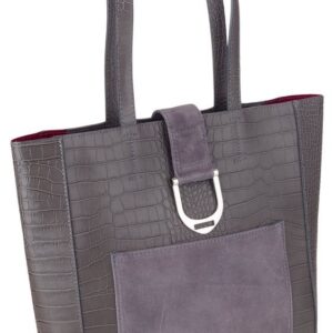 torebka skórzana twr-105 cro szary logo b.rabatu