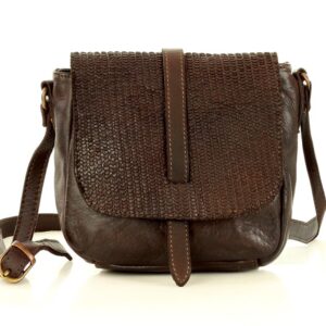marco mazzini torebka listonoszka saddle bag genuine leather brąz caffe