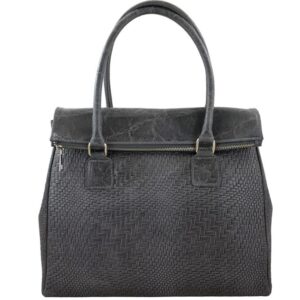 elegancka torebka do pracy - szara ciemna