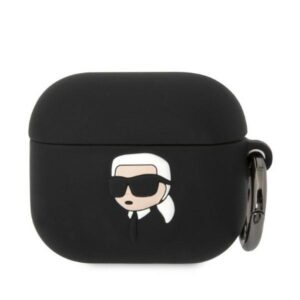 karl lagerfeld kla3runikk airpods 3 cover czarny/black silicone karl head 3d