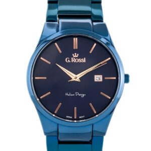 zegarek g. rossi - 8245b2-6f3 (zg259g) navy blue + box
