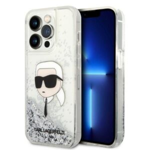 karl lagerfeld klhcp14xlnkhch iphone 14 pro max 6,7" srebrny/silver hardcase glitter karl head