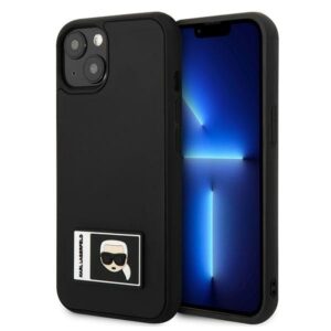 karl lagerfeld klhcp13m3dkpk iphone 13 6,1" czarny/black hardcase ikonik patch