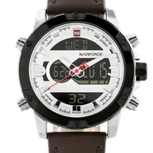 zegarek męski naviforce - nf9097 (zn043a) - brown/silver