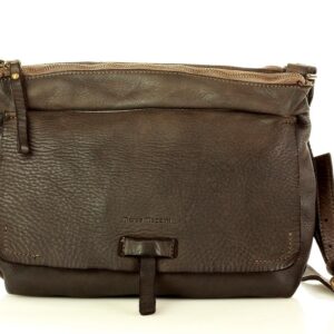 marco mazzini torebka skórzana messenger retro bag ciemny brąz caffe