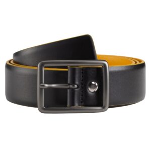 dudu full grain leather belt for men made in italy h 34mm two tone soft belt casual style