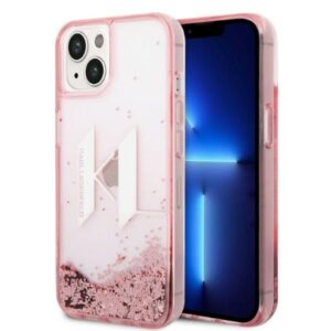 karl lagerfeld klhcp14slbklcp iphone 14 6,1" różowy/pink hardcase liquid glitter big kl