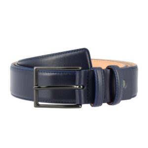 nuvola pelle mens full grain leather belt made in italy soft calfskin elegant belt h 34mm with metal buckle
