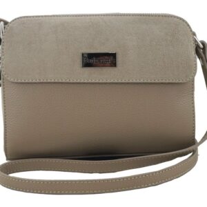 torebki skórzane crossbody - beżowa